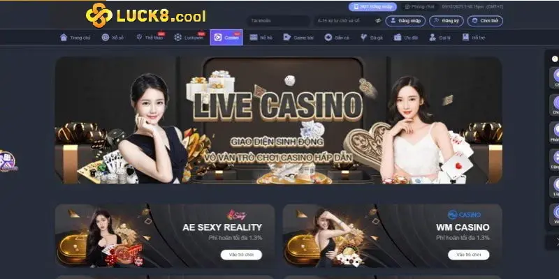 Giao diện trò chơi của Luck8 được đầu tư kỹ lưỡng